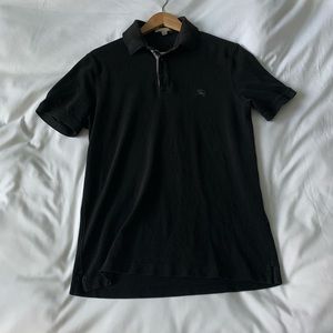 Burberry Men's Black Short Sleeve Polo Shirt